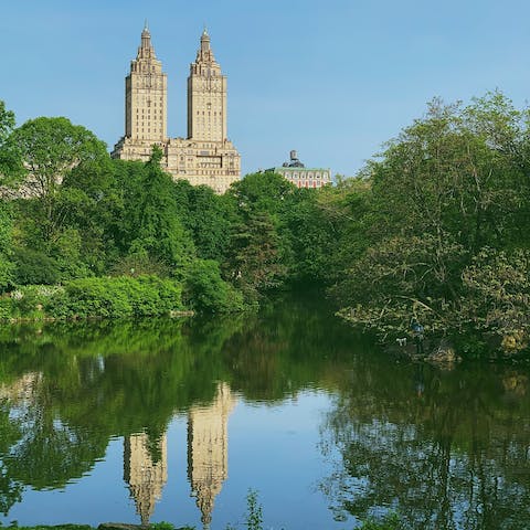 Wander over to iconic Central park, coffee in hand, in just twelve minutes