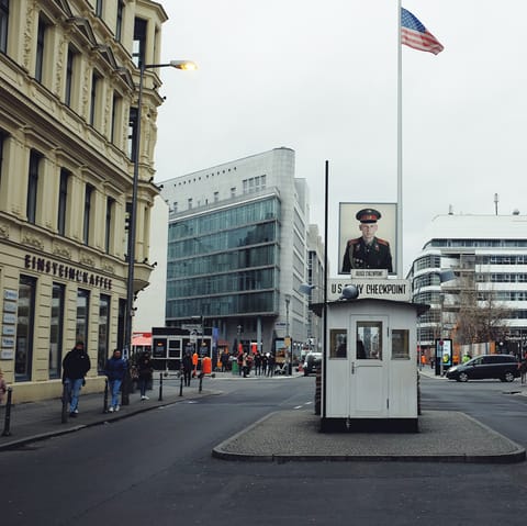 Visit Checkpoint Charlie – roughly twenty minutes away on public transport