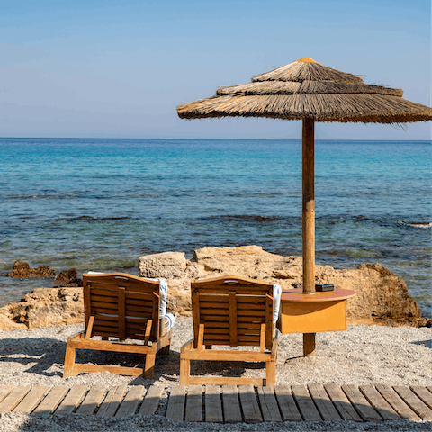 Check out the beaches of Rhodes, Ialysos Beach is within walking distance