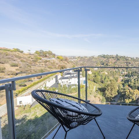 Breathe in the views from the master suite's private outdoor lounge