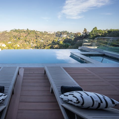 Take the plunge in the salt-water infinity pool