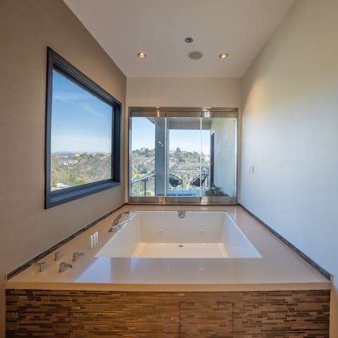 Relax in the spa-like master bath