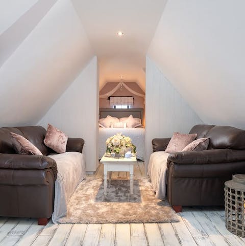 Cosy up in an intimate space for two