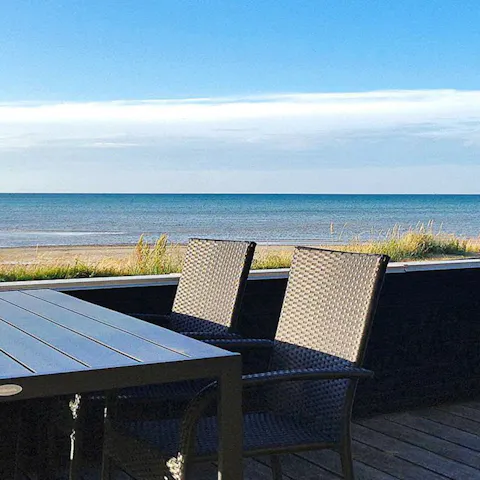 Sit out on the terrace and eat alfresco in the sea air