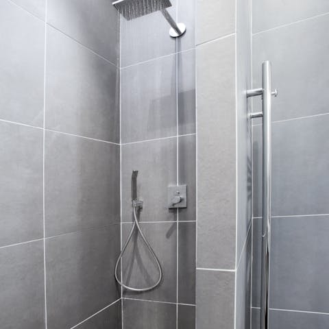 Start your mornings with a luxurious soak under the rainfall shower