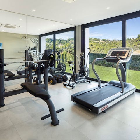 Uplift your stay with an energising workout in the home gym