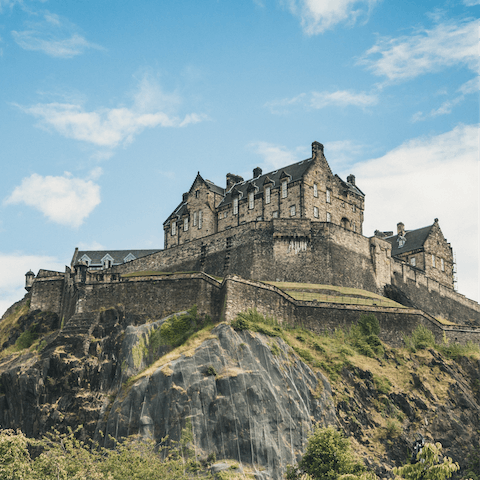 Take a thirteen-minute hike up the Royal Mile to Edinburgh Castle