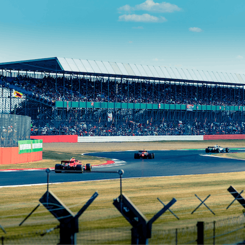 Catch some high-speed thrills at Silverstone Circuit, just ten minutes away by car