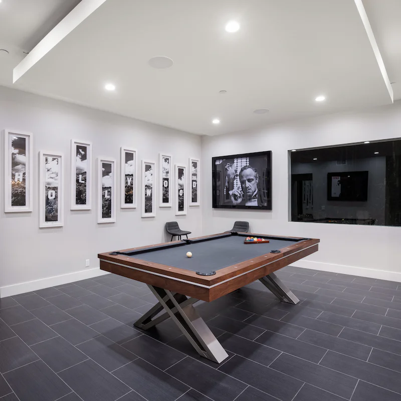Show off your pool skills on one of the home's two tables