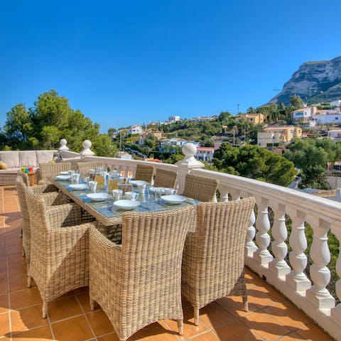 Feast on those panoramic views over a spot of lunch