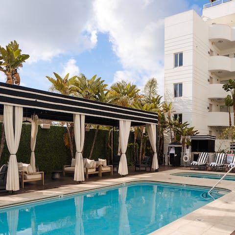 Cool off on scorching afternoons with a swim in the communal pool