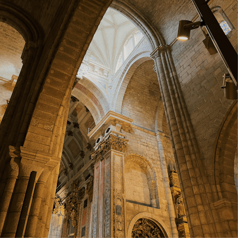 Visit Porto Cathedral, a twenty-minute walk away