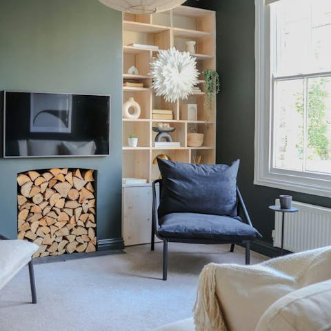 Find a cosy spot to relax with a book in the living room
