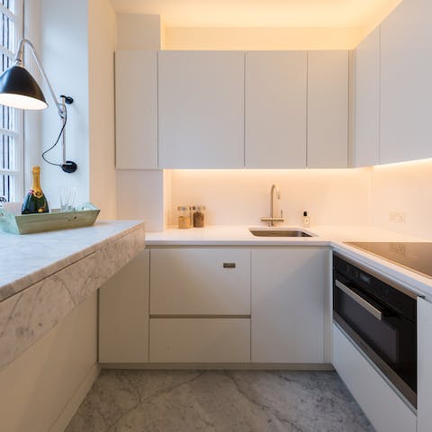 The modern kitchen space
