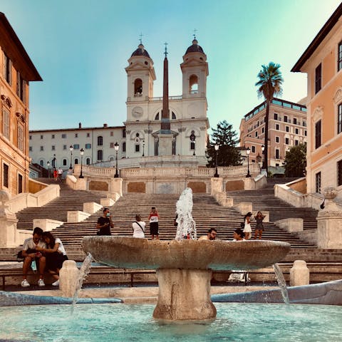 Take a ten-minute stroll to the Spanish Steps