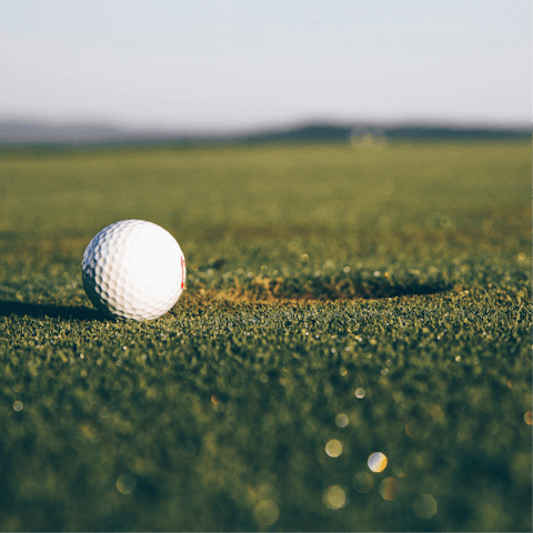 Play a round of golf, with the local course just 500 metres away