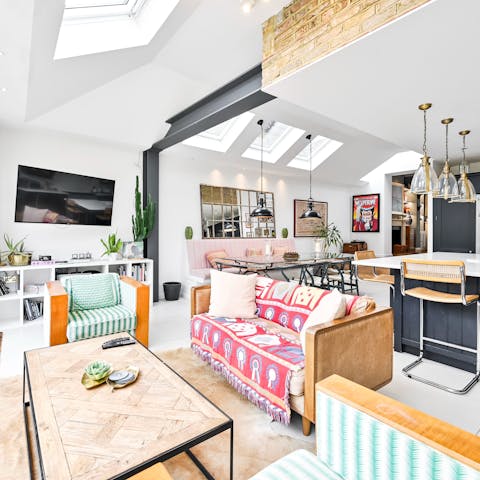 Spend your downtime in this bright, bold family home