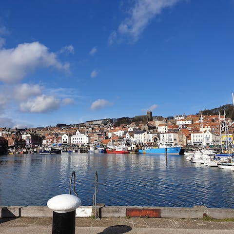 Stroll past the boats in the harbour before relaxing on Scarborough Beach, just fifteen minutes away 