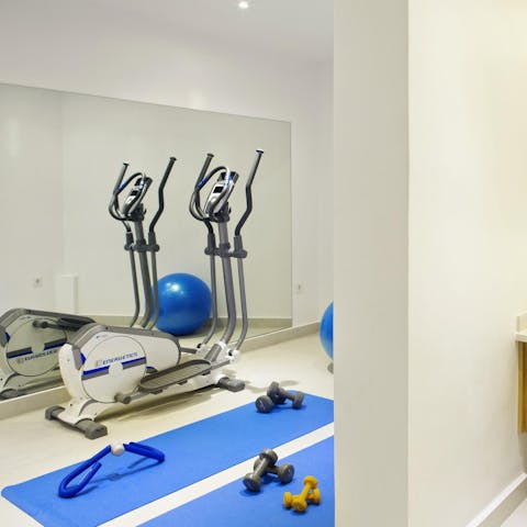 Keep fit with sessions in the at-home gym