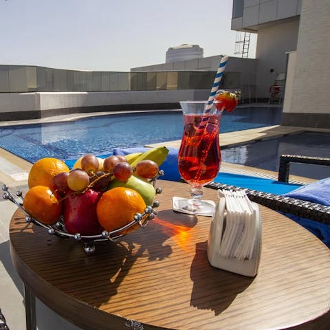 Soak up the sun poolside with a refreshing iced tea