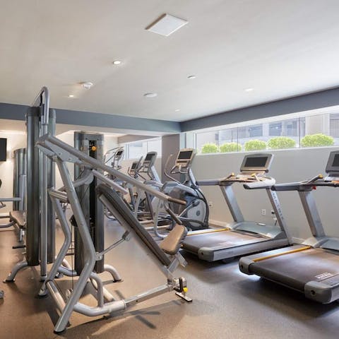 Work up a sweat in the on-site fitness centre