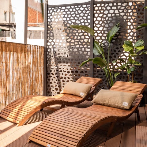 Soak up the Spanish sun on one of the home's two terraces