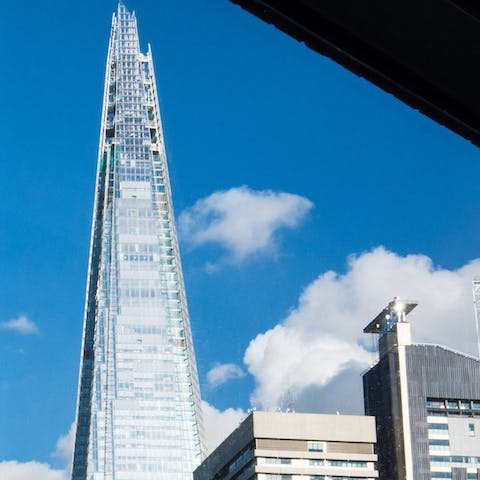 Take in the view of The Shard from the apartment