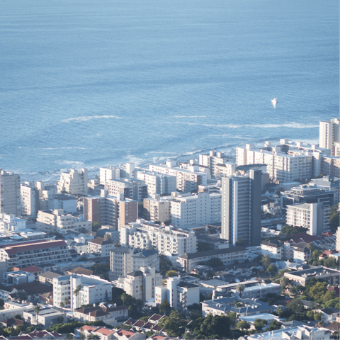 Stay within walking distance of the 2 mile long promenade at Sea Point