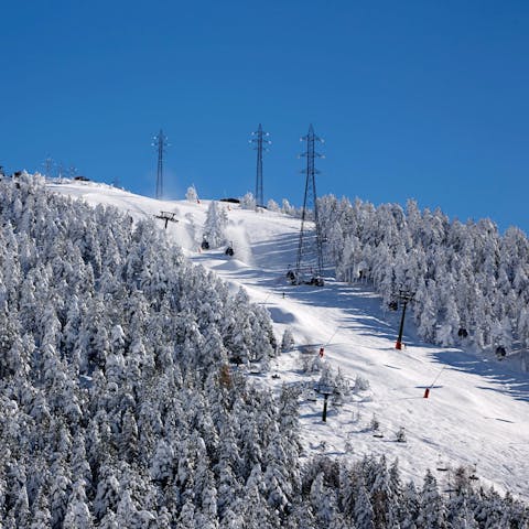 Test your mettle on the slopes, only a few minutes by lift