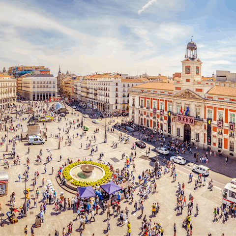 Visit one of Madrid's oldest bakeries in the Puerta del Sol – it’s situated a ten-minute stroll from your building
