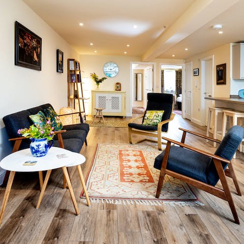 Chill out in the living area after a day of taking in North Yorkshire's stunning scenery