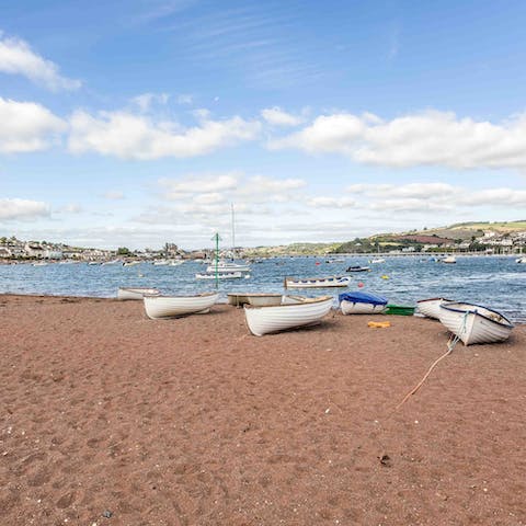 Stroll over to Back Beach in a minute and swim in the Teign