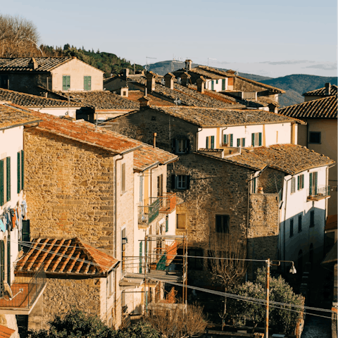 Wander the shambling, historic streets of Cortona from your doorstep