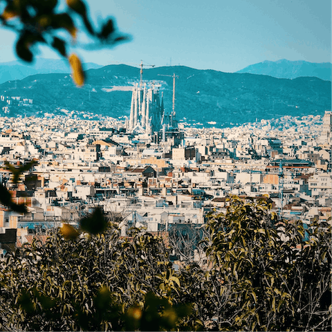 Visit vibrant Barcelona, around a forty-five-minute drive away