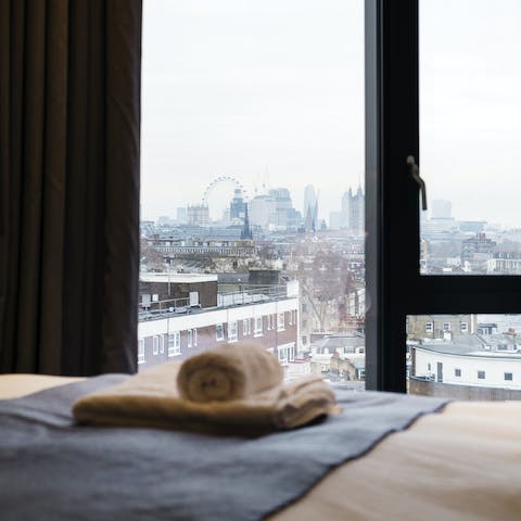 Wake up to the London skyline in every bedroom