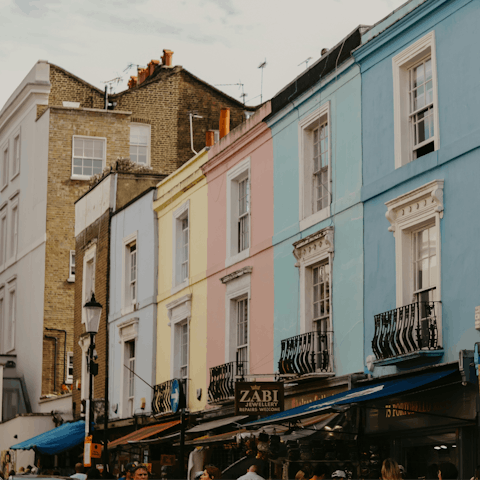 Explore vibrant Notting Hill, ten minutes away