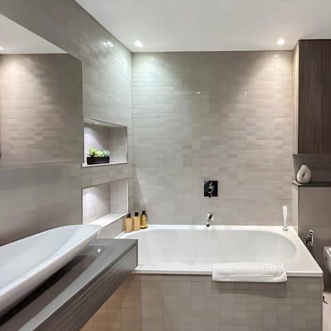 End the day with a long soak in the bath