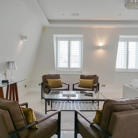Make yourself at home in the bright living area
