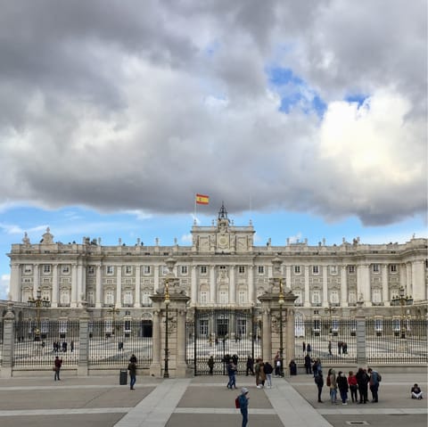 Visit the Royal Palace of Madrid, five minutes away on foot