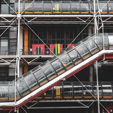 Spend an afternoon brushing up on your art history knowledge at the Pompidou Centre, a ten-minute walk away