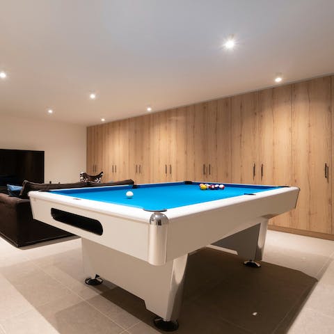 Unwind after a busy day with a few games of pool