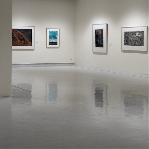 Admire the artworks at Galeria Filomena Soares, a quick drive away