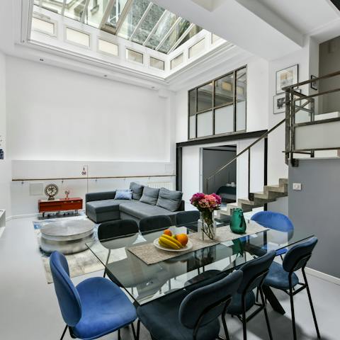 Make this sleek loft your home-from-home in Paris