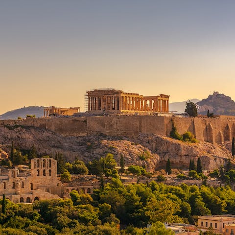 Explore the ancient Acropolis, it's a short walk away