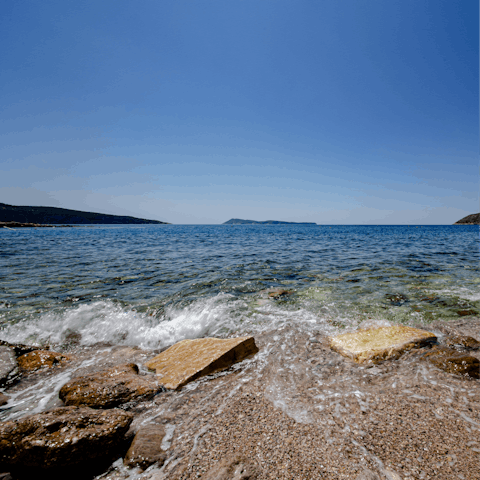 Dive from your jetty straight into the sea for a refreshing dip