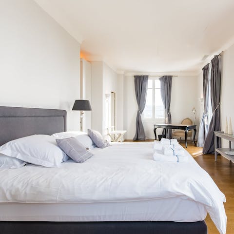 Sleep in the super luxurious bedrooms