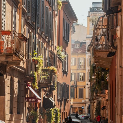 Explore the charming city streets of Milan