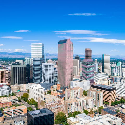 Explore Downtown Denver, a five-minute walk away