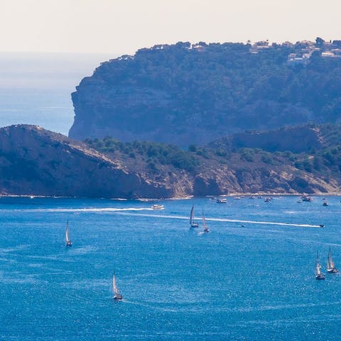 Follow the coast into the heart of Moraira – just 3 kilometres away