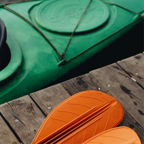 Hop on the kayaks for a memorable day on the lake